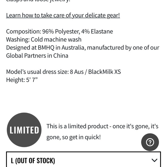 Blackmilk “MUCHA THE ARTS SHEER HIGH NECK LONG SLEEVE TOP” Size Large L NWT - Picture 9 of 16